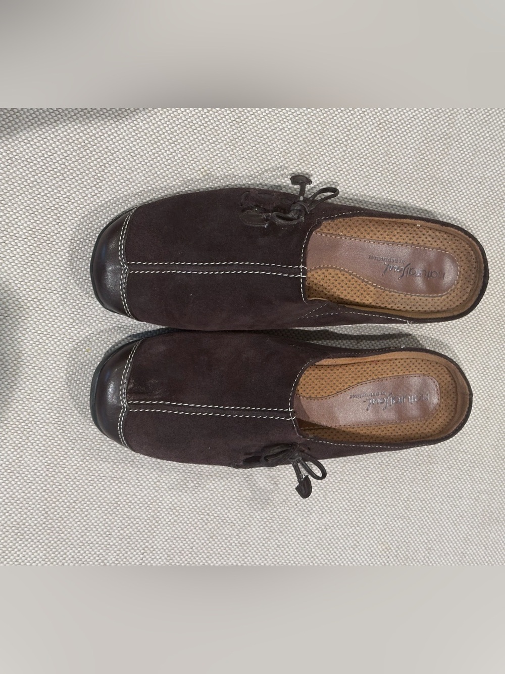NATURAL SOUL size 8.5 Naturalizer Suede Brown Slip-On Leather Comfort Loafer NEW - Picture 7 of 9